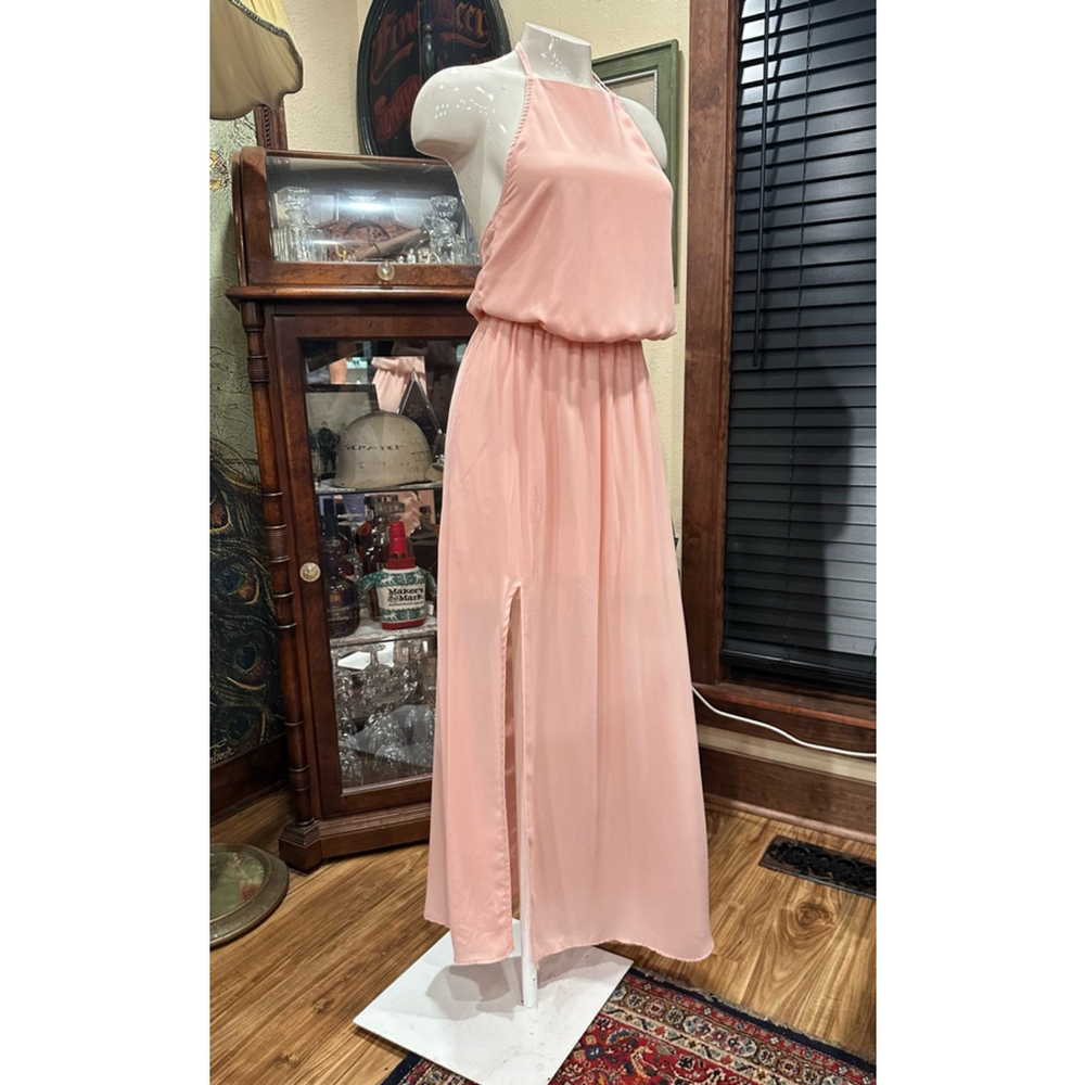 Show Me Your Mumu Maxi Dress XS Pink Halter Slit